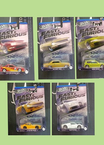 hot wheels Fast & Furious hızlı ve öfkeli 5 li set sıfır kutulu