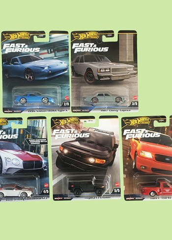 hot wheels premium fast & furious hızlı ve öfkeli 5 li set