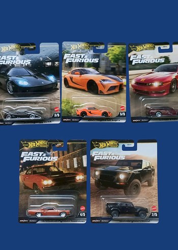 hot wheels premium fast & furious hızlı ve öfkeli 5 li set