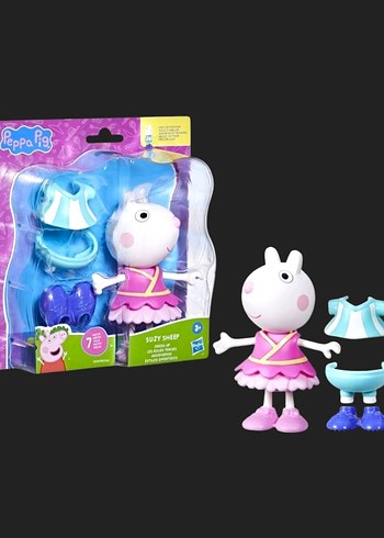 Peppa Pig kıyafetli büyük boy orijinal figür seti