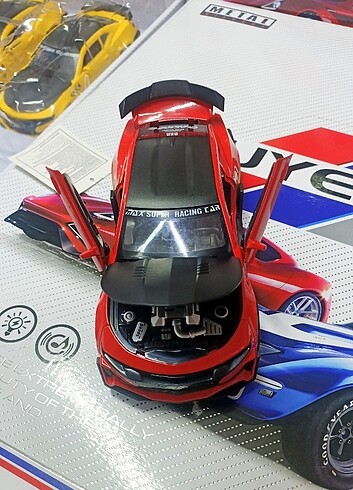 Beden Diecast model araba Camaro sesli ışıklı sıfır ürün