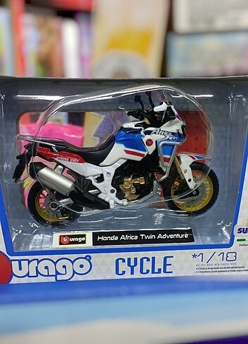 diecast model motosiklet Honda africa lisanslı sıfır kutulu