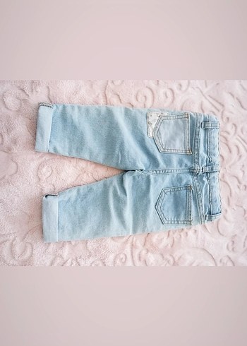 Nakışlı Mavi Kız Denim yumuşak kot pantolon - Görsel 2