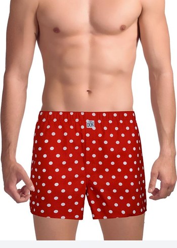Kırmızı Puantiyeli Erkek Boxer