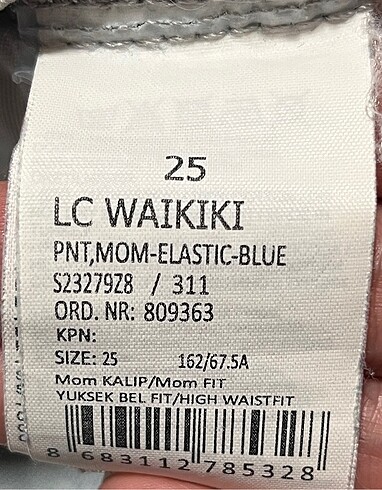 diğer Beden LCW kot pantolon mom jeans