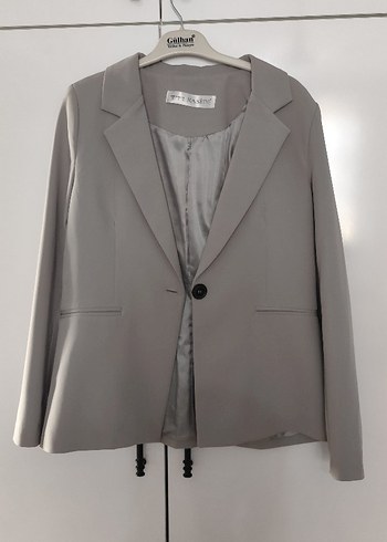 Zara Sik Ve Rahat Gri Blazer Ceket