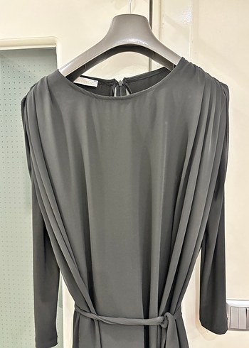 Siyah Uzun Kollu Tül altı pantolon üstü tül tulum - Görsel 4