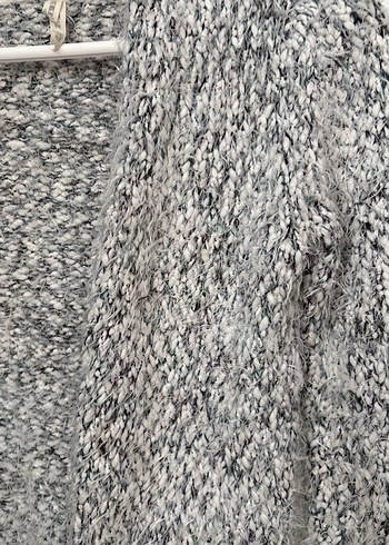 Gri Örgü Salaş Kadın Hırka - Görsel 2