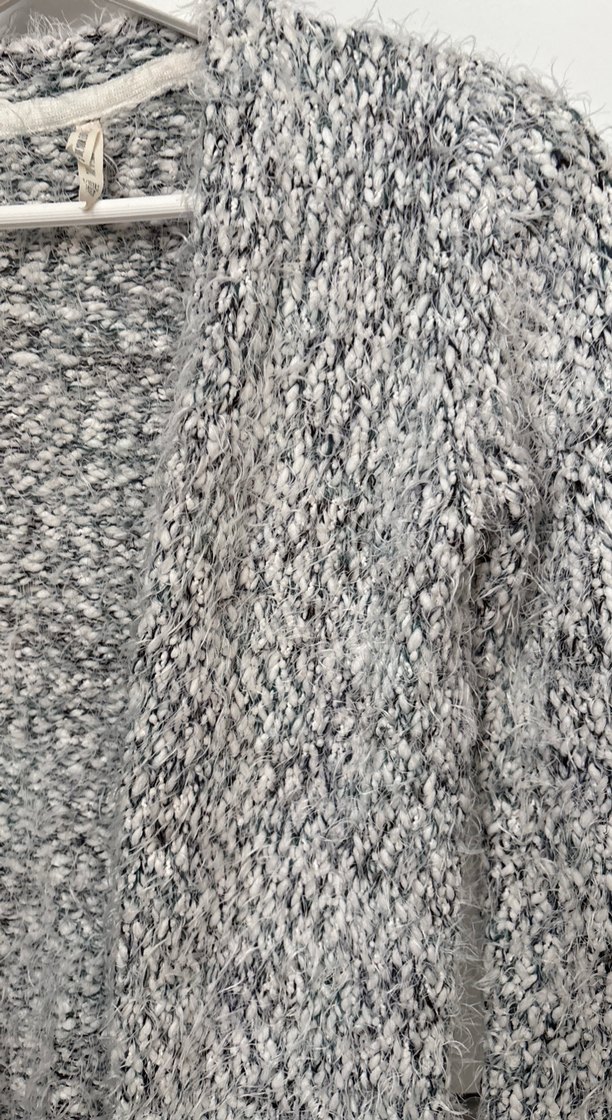 Gri Örgü Salaş Kadın Hırka - Görsel 2