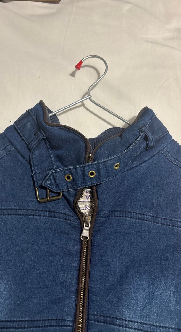 Koyu Mavi Denim Fermuarlı Kadın Yelek - Görsel 3