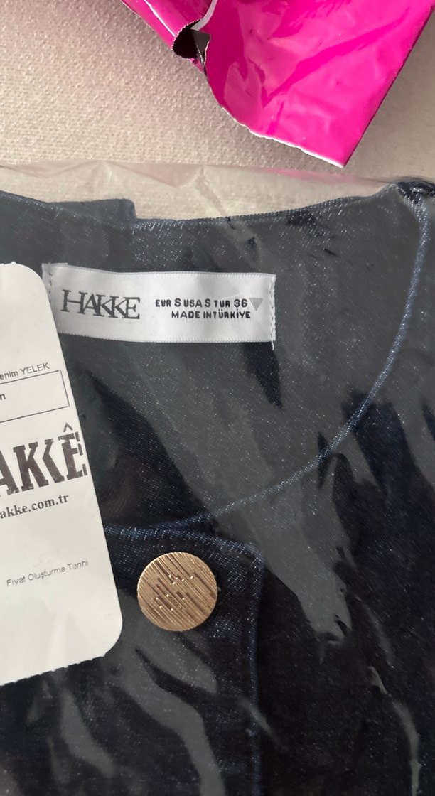 HAKKE Gold Düğmeli Dikiş Detaylı Denim Yelek - Görsel 5