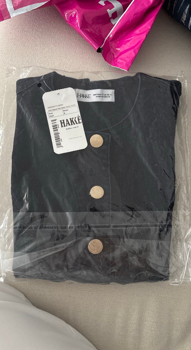 HAKKE Gold Düğmeli Dikiş Detaylı Denim Yelek - Görsel 3