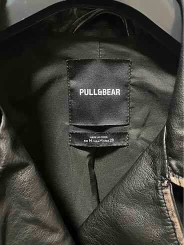 m Beden kahverengi Renk Pull&Bear Biker Deri Ceket