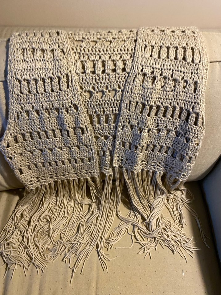 Oxxo Bej Örgü Bohem Kadın Yelek - Görsel 2