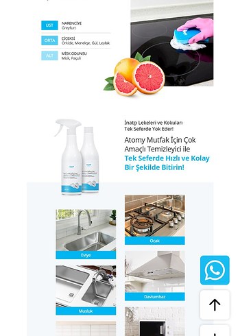 Beden Renk ATOMY Çok Amaçlı Mutfak Temizleyici 600 ml 2 adet