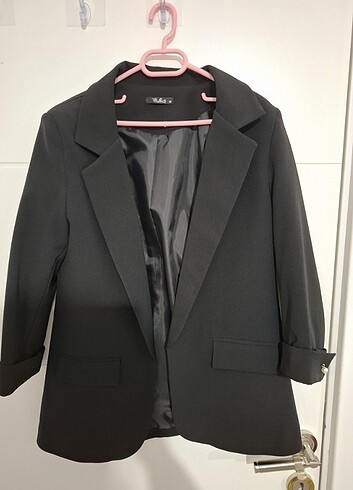 KISA SİYAH BLAZER CEKET 