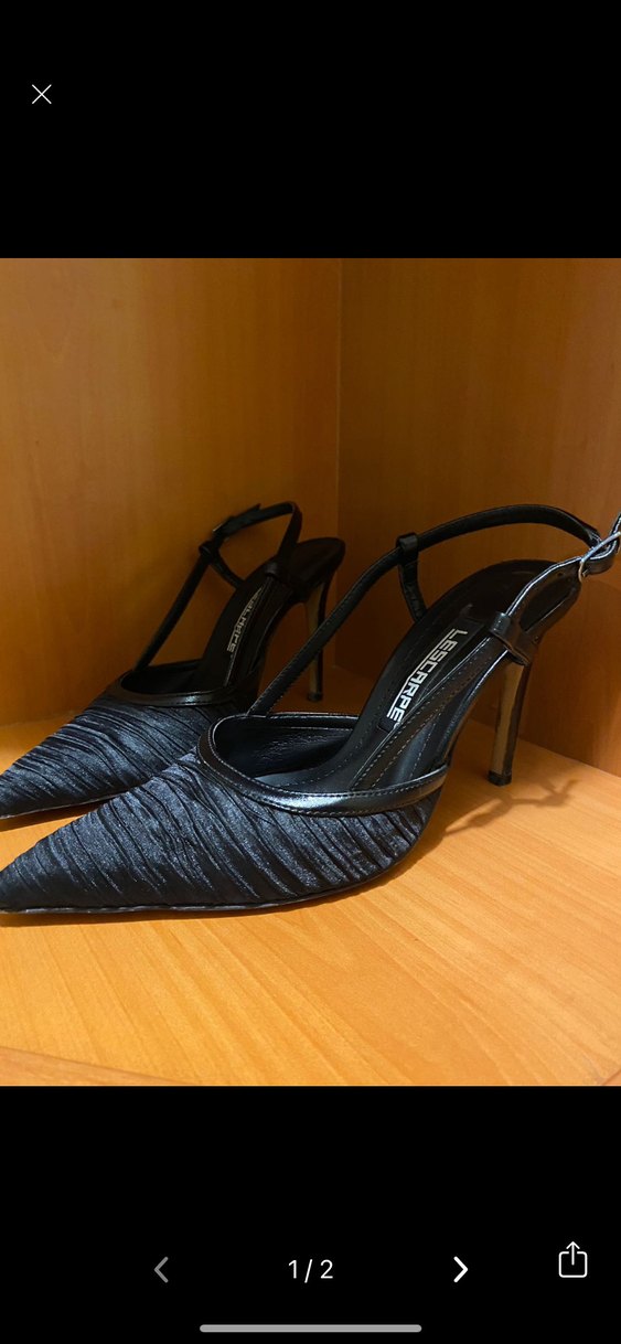 Zebra Desenli Siyah Stiletto Topuklu Kadın Ayakkabı - Görsel 2
