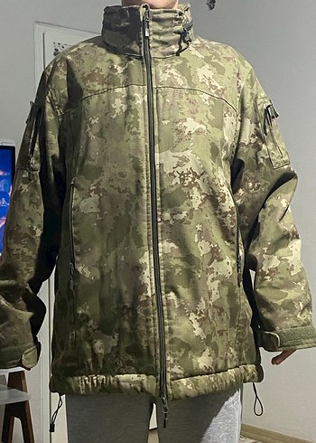 Gri Kamuflaj Desenli Erkek Ceket - Görsel 3