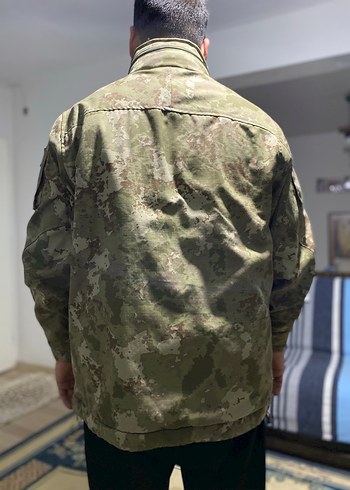 Gri Kamuflaj Desenli Erkek Ceket - Görsel 4