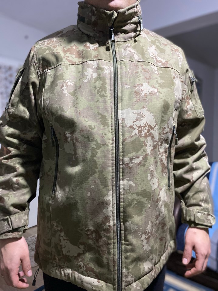 Gri Kamuflaj Desenli Erkek Ceket - Görsel 2