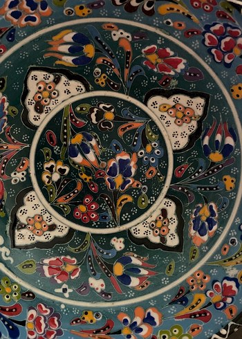 Çok Renkli El Yapımı Seramik Tabak - Görsel 3