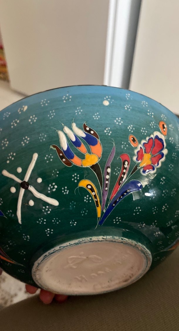 Çok Renkli El Yapımı Seramik Tabak - Görsel 4