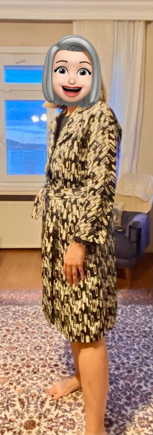 Desenli Uzun Trençkot HE Koleksiyonu - Görsel 3