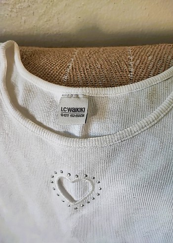 LC Waikiki Beyaz Renk Kalpli Bluz 12/13y - Görsel 2