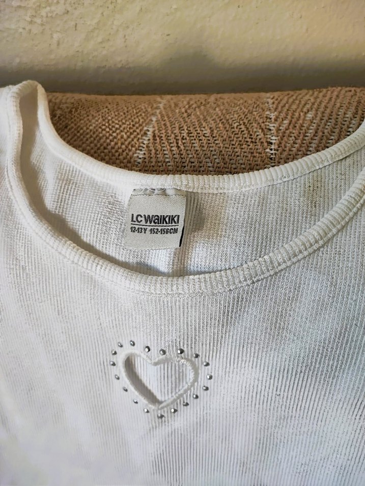 LC Waikiki Beyaz Renk Kalpli Bluz 12/13y - Görsel 2