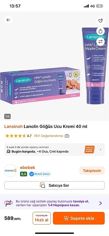 Göğüs ucu kremi