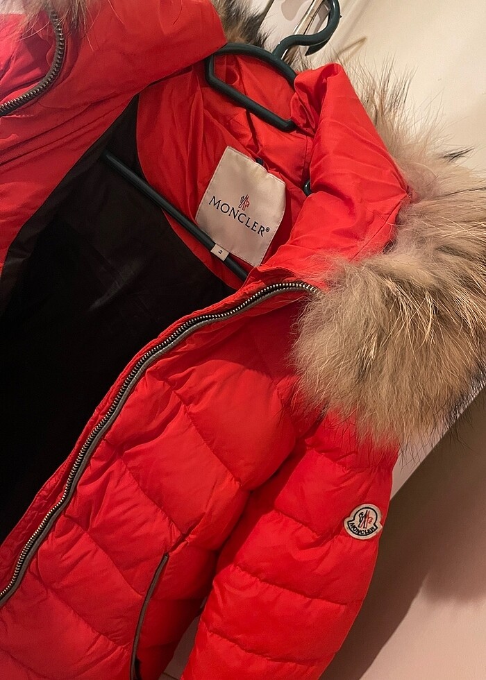 Moncler s beden kırmızı mont - Görsel 2