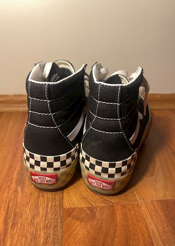 Kadın Siyah Kareli Platform Spor Ayakkabı - Görsel 3