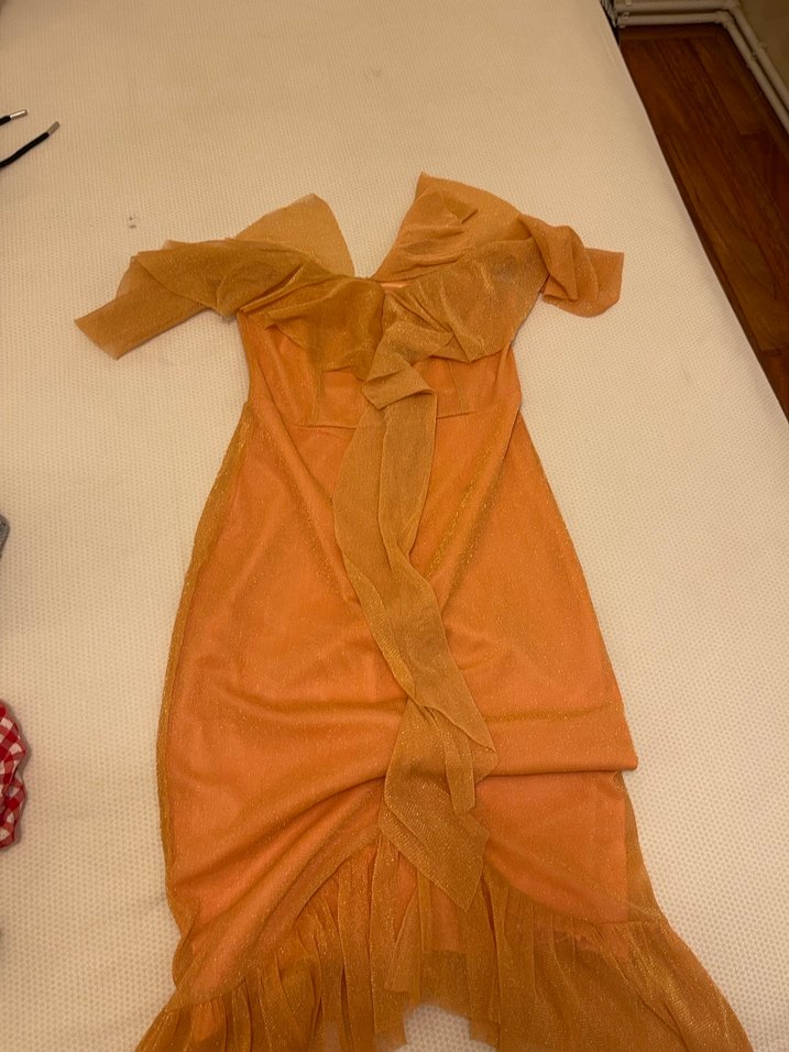 Drapeli Straplez Midi Kadın Abiye Elbise - Görsel 2