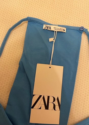 Mavi Halter Yaka Kısa Tulum - Görsel 4