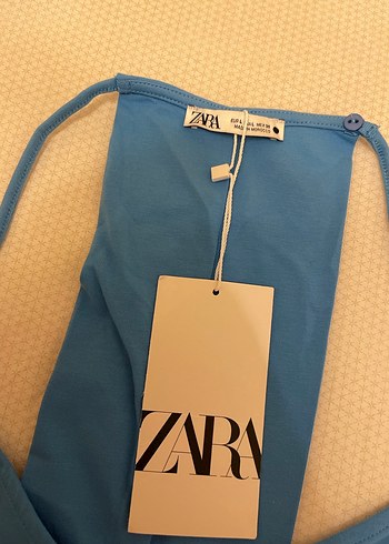 Mavi Halter Yaka Kısa Tulum - Görsel 2