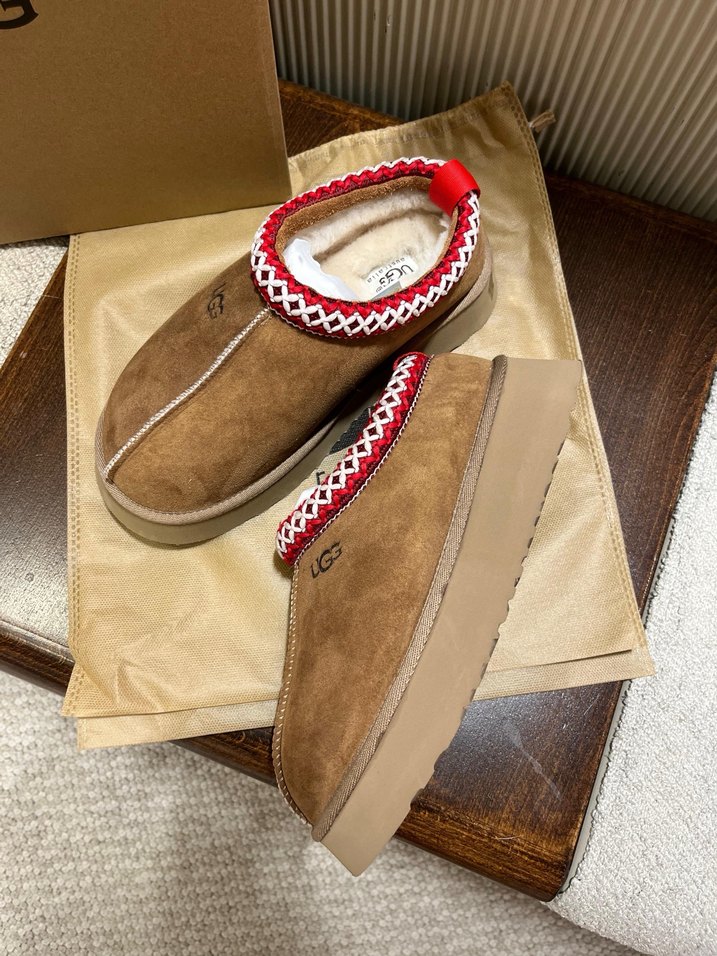 UGG Kadın Kahverengi Süet Dolgulu Terlik 0 KUTULU ÜRÜN - Görsel 3