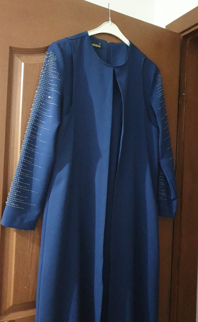 Lacivert tesettür abiye çınar özkan marka abiye elbise - Görsel 2