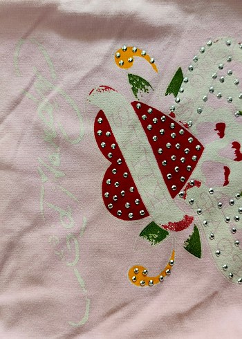 Pembe Rahat Kesim Baskılı Pantolon - Görsel 3