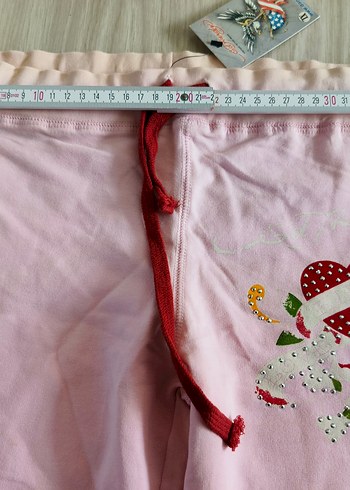 Pembe Rahat Kesim Baskılı Pantolon - Görsel 2