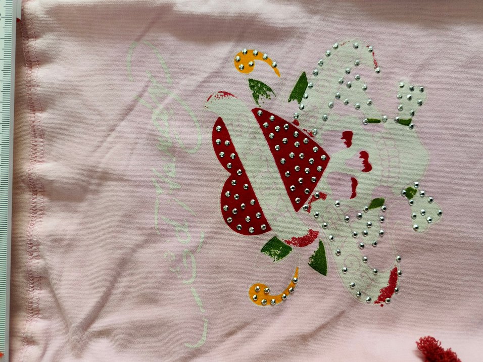 Pembe Rahat Kesim Baskılı Pantolon - Görsel 3