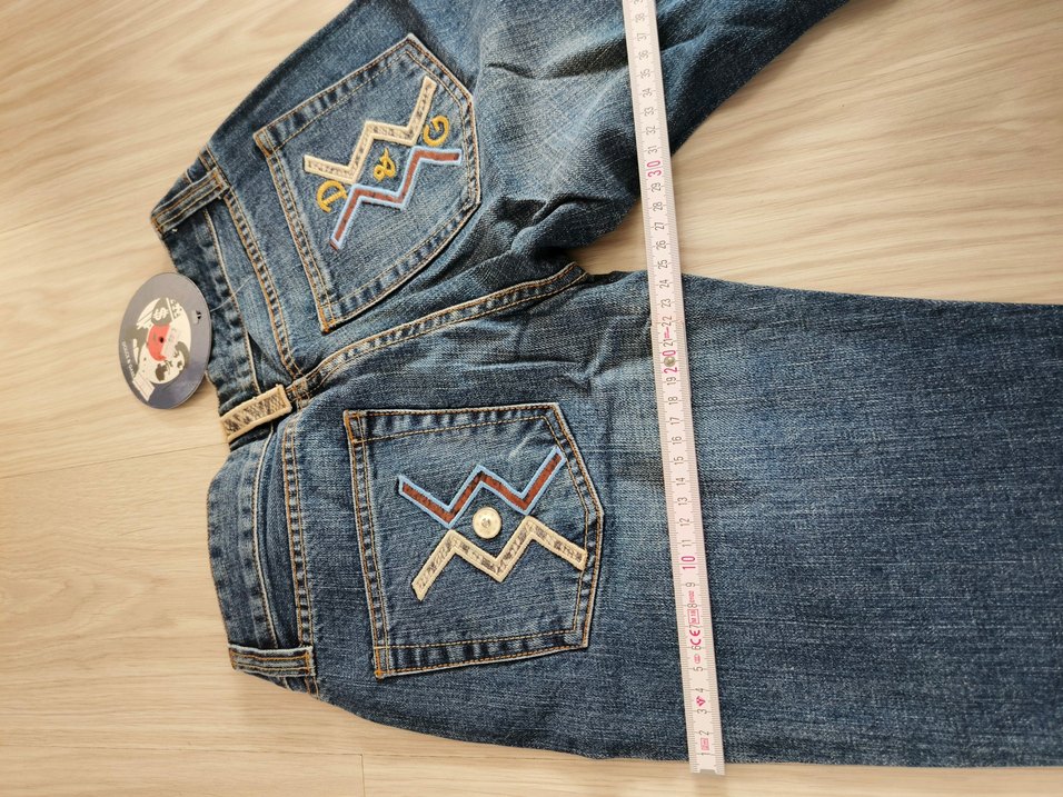 Nakışlı, Fermuarlı Koyu Mavi Kadın Denim Pantolon D&G - Görsel 5