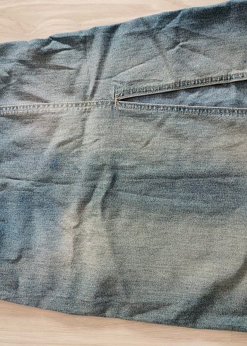 Gri Midi Kot Etek, Yırtmaçlı, Rahat Kesim GC. x jeans wear - Görsel 3