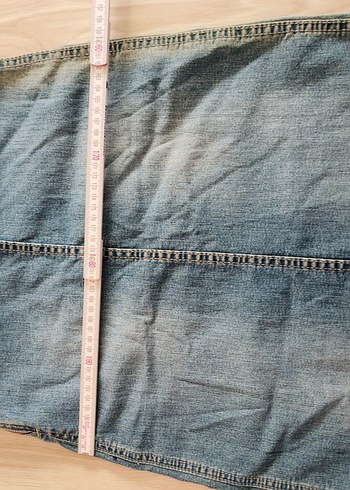 Gri Midi Kot Etek, Yırtmaçlı, Rahat Kesim GC. x jeans wear - Görsel 5