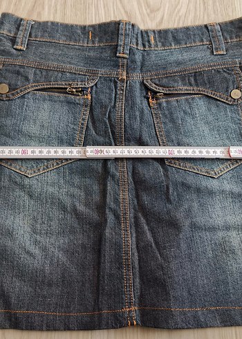 Fermuarlı Gri Jean Mini Etek setenay jeans - Görsel 4