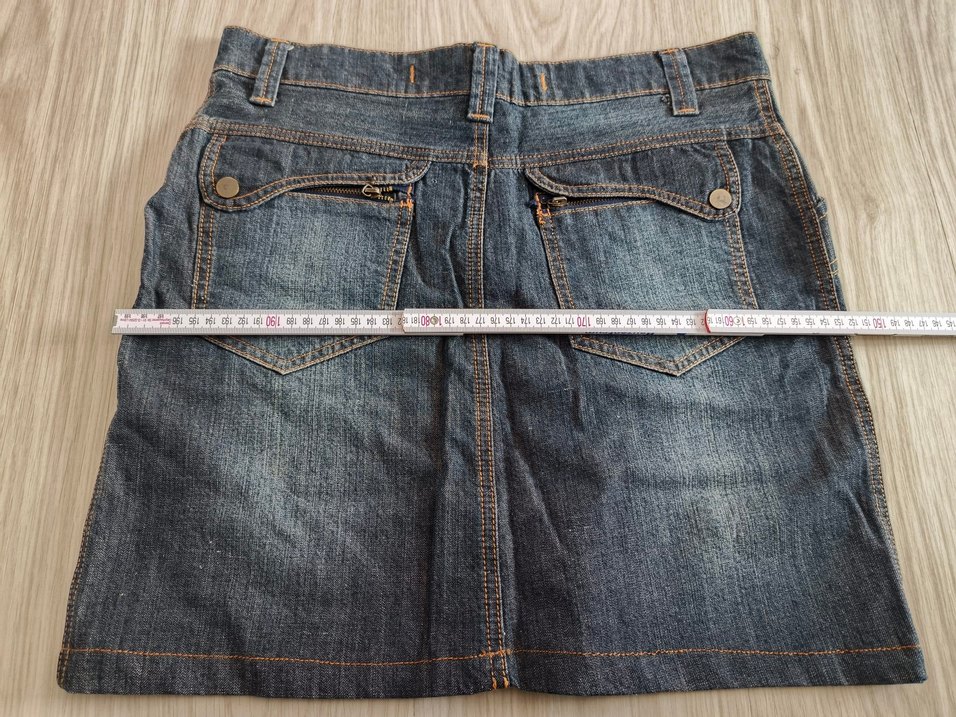 Fermuarlı Gri Jean Mini Etek setenay jeans - Görsel 4