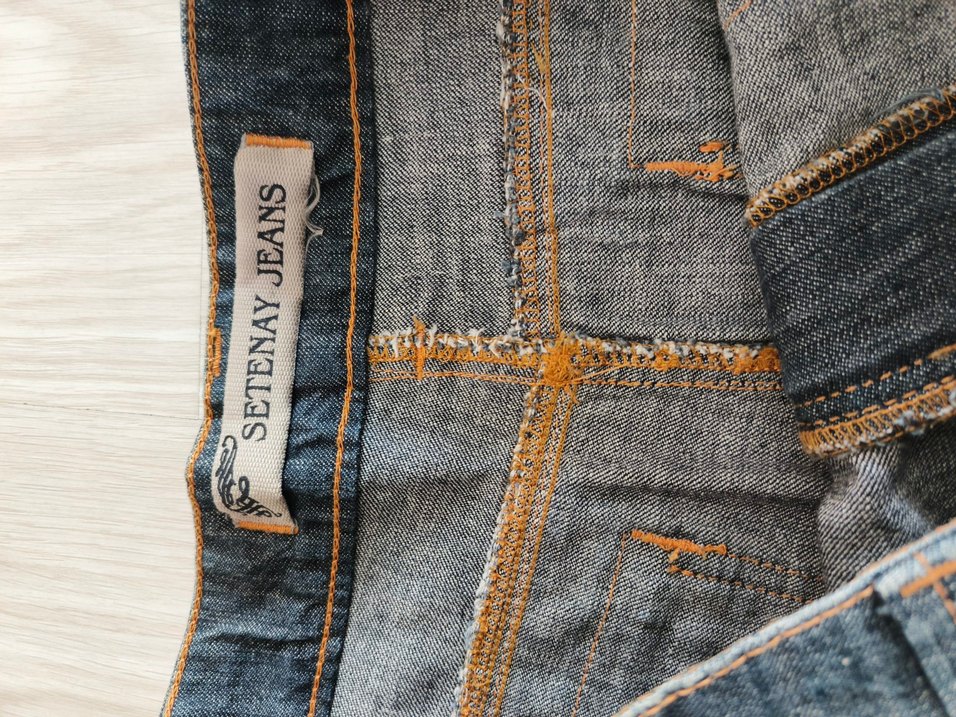 Fermuarlı Gri Jean Mini Etek setenay jeans - Görsel 3