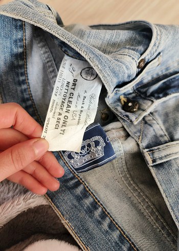 Nakışlı, düğmeli, bol kesim vintage kot pantolon Victoria - Görsel 5