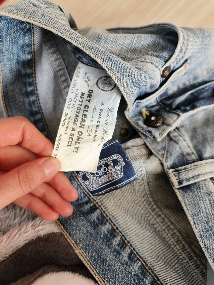 Nakışlı, düğmeli, bol kesim vintage kot pantolon Victoria - Görsel 5