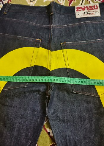 Sarı Baskılı Elastik Kadın Midi Kot Pantolon