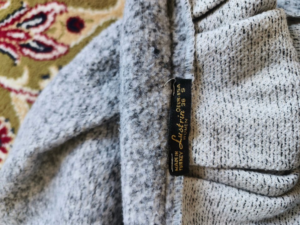 Gri Keten Pileli Midi Etek - Görsel 4